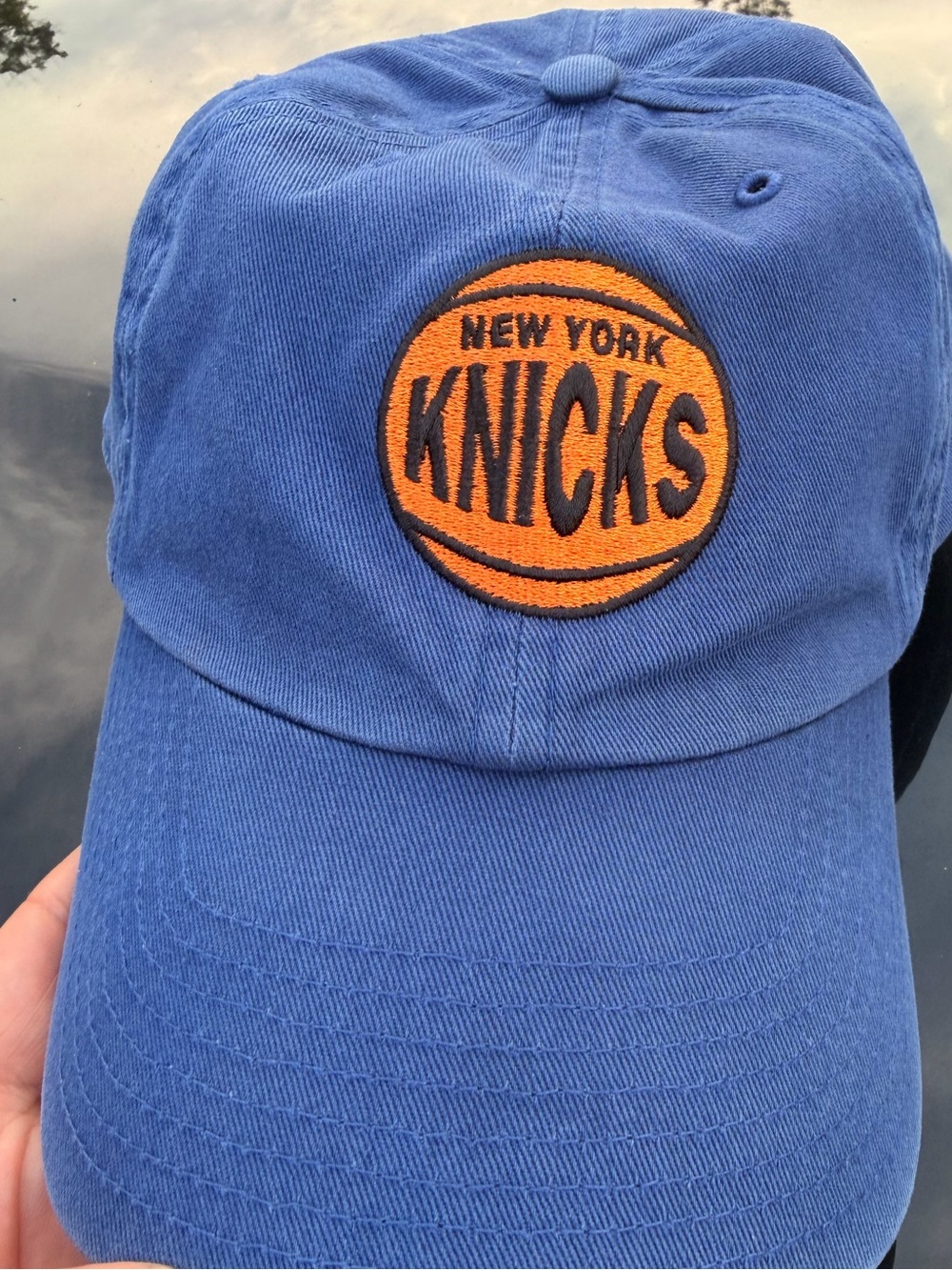 47 Brand New York Knicks MEN Blue Cap with Orange Logo